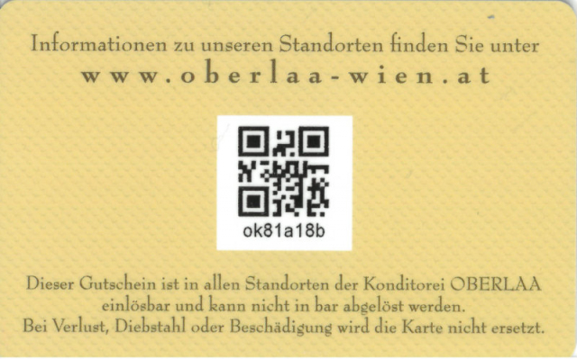 Geschenkkarte Rückseite